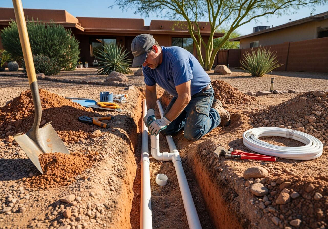 Under-sink reverse osmosis system in a Gilbert AZ kitchen