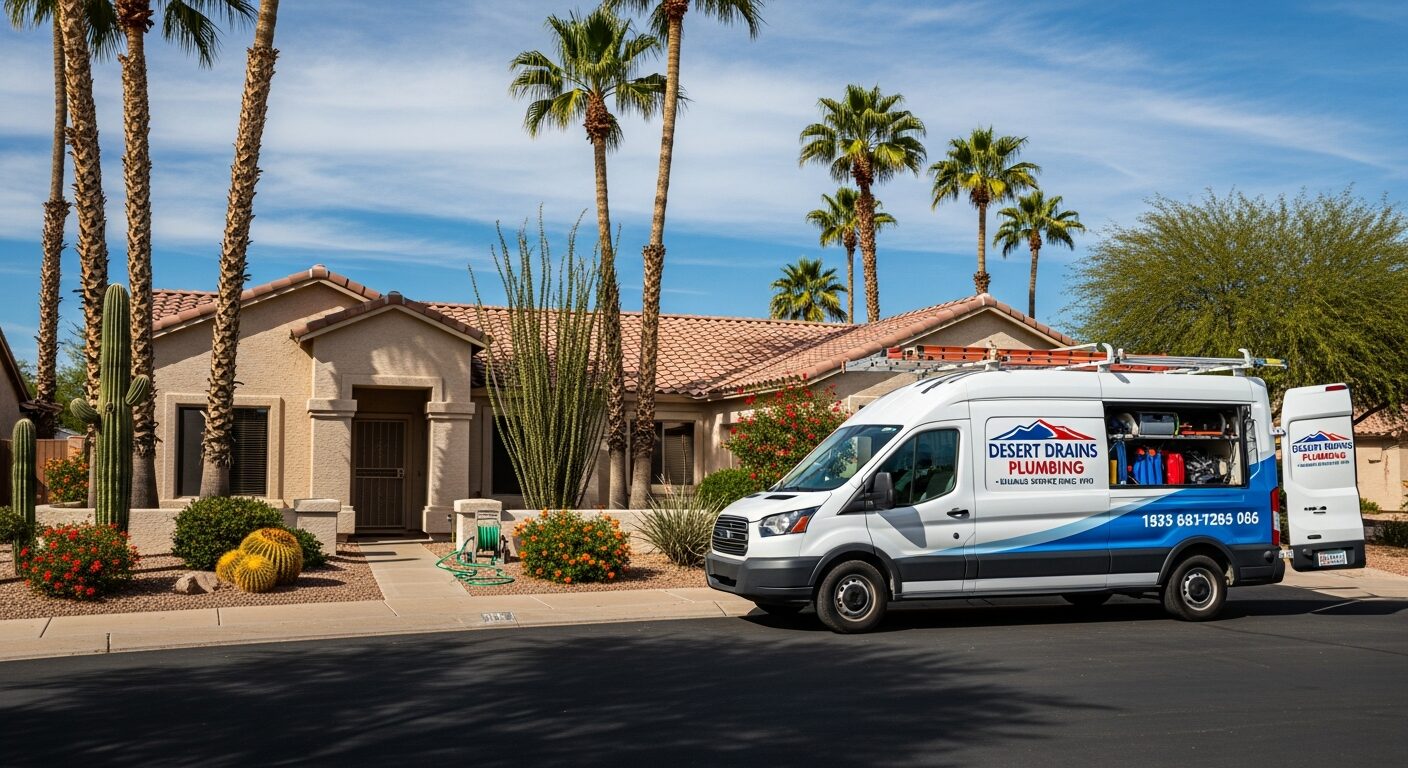 Commercial plumbing maintenance work at a Gilbert AZ property