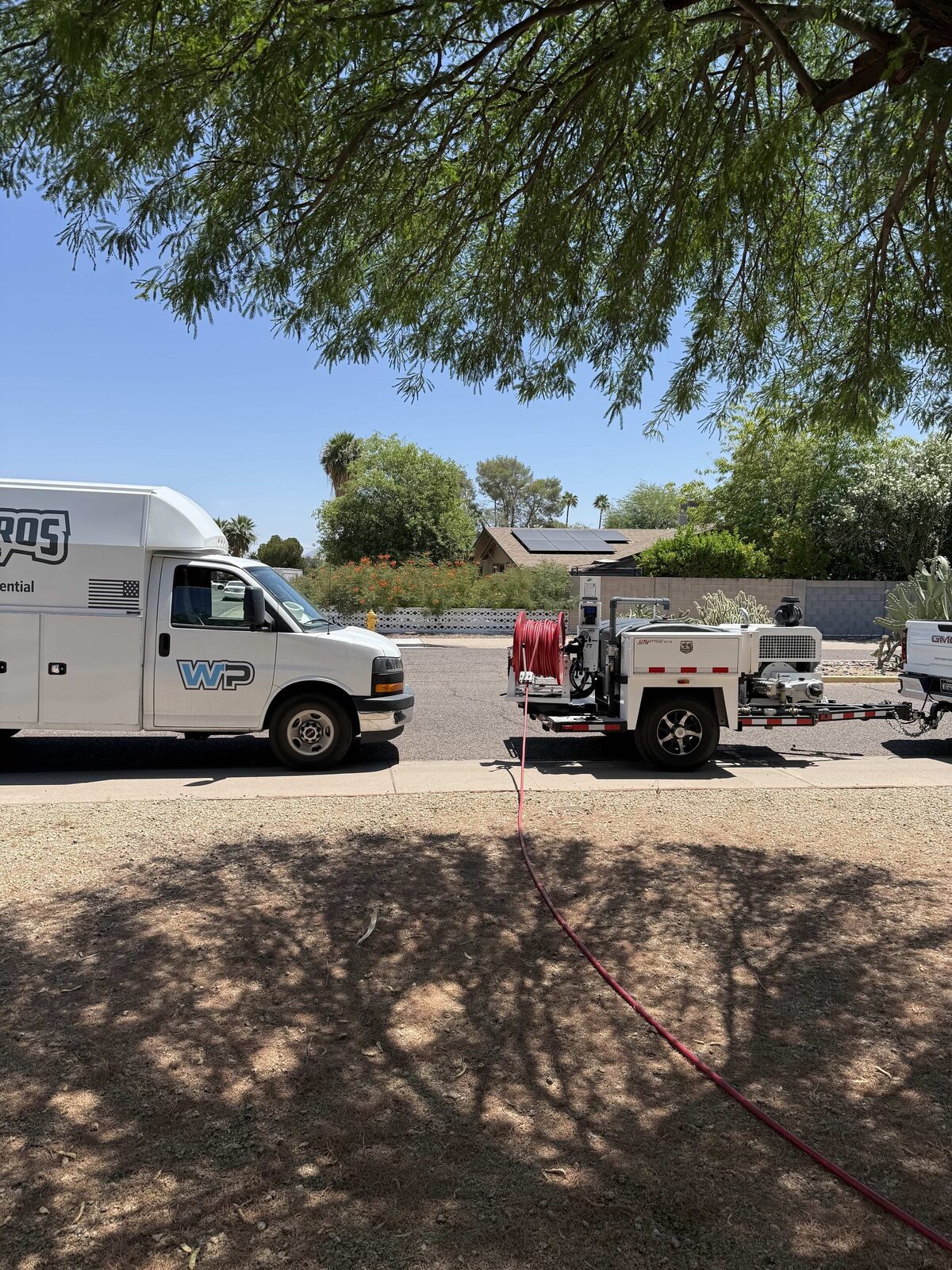 Water Pros Plumbing emergency response truck in Gilbert, AZ